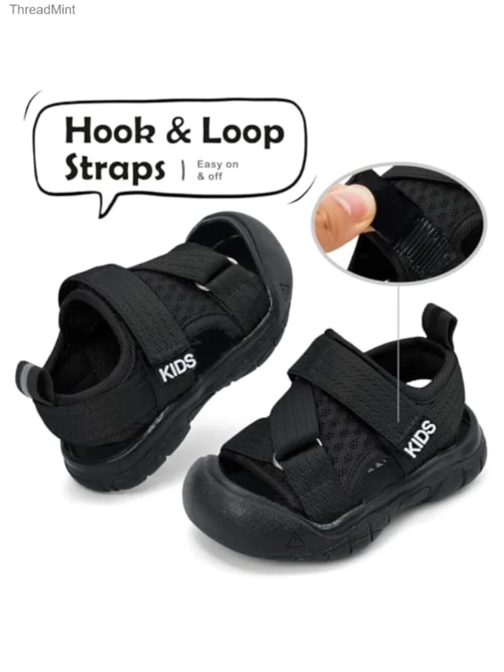 Baby Toddler Sandals Non-Slip Closed Toe Breathable Mesh First Walker Shoes